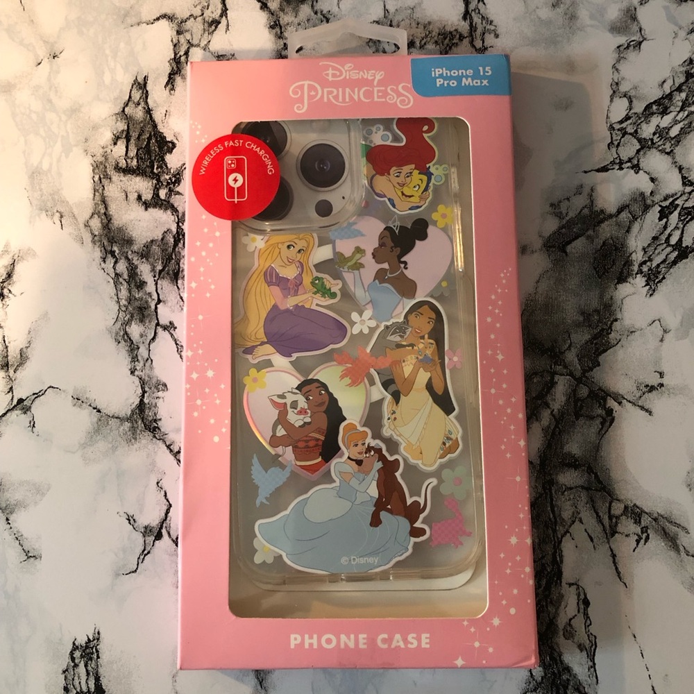 Disney‎ Princess Ariel Tiana Cinderella iPhone 15 Pro Max Phone Case